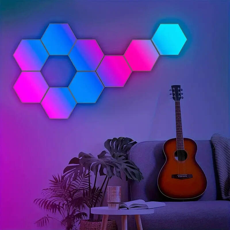 Paquete de 10 luces LED hexagonales